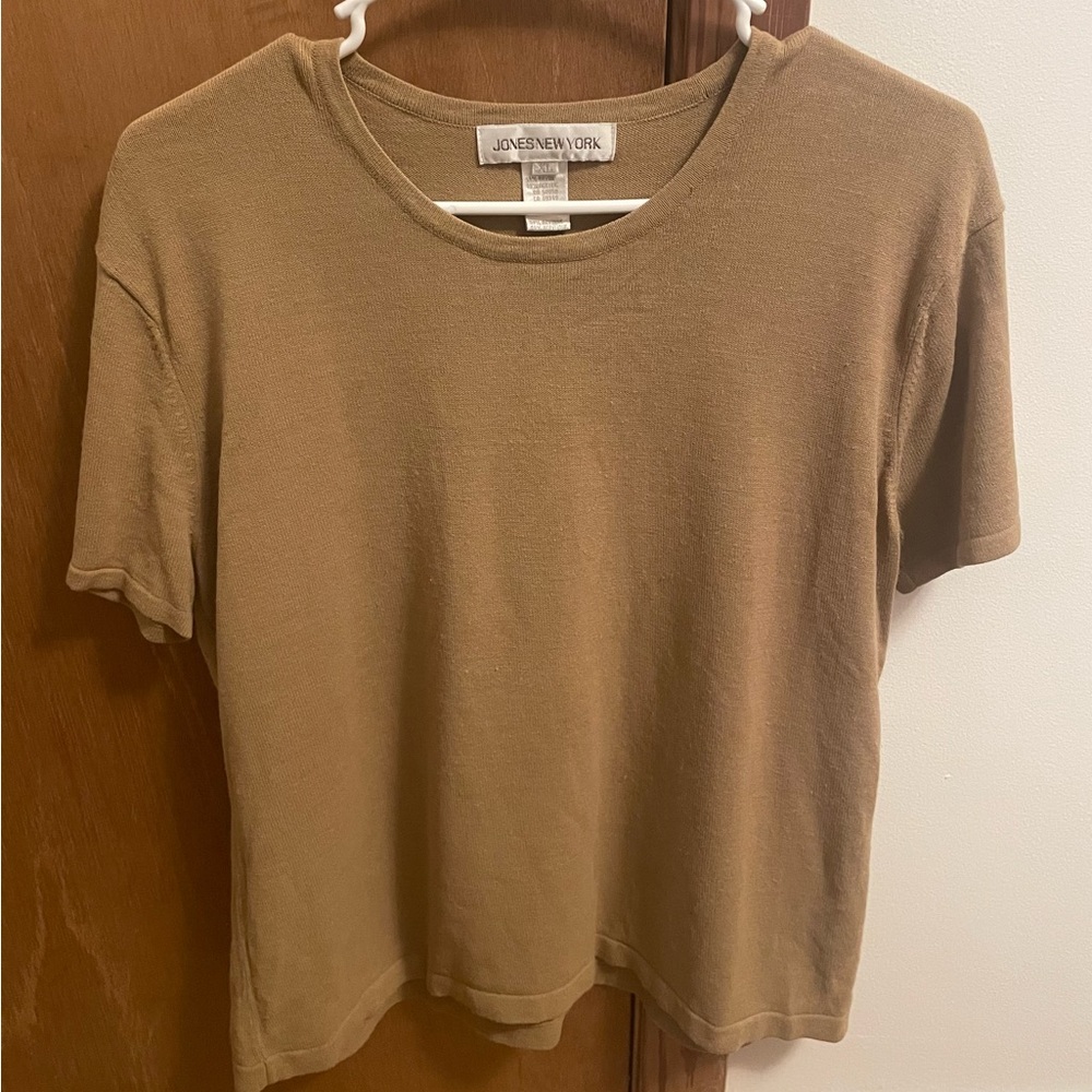 Jones New York Crop Top Tan XL